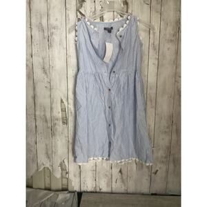 A.T.U.N Blue/White Striped Sleeveless Sundress for Girls 8-9Y